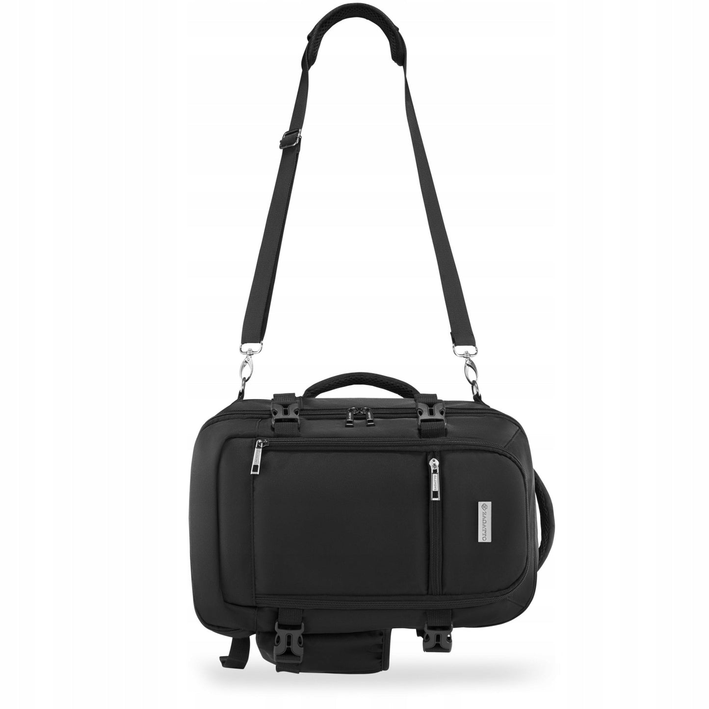 Versatile Black Airplane Backpack | Carry-On Size for Ryanair & WizzAir | ZAGATTO