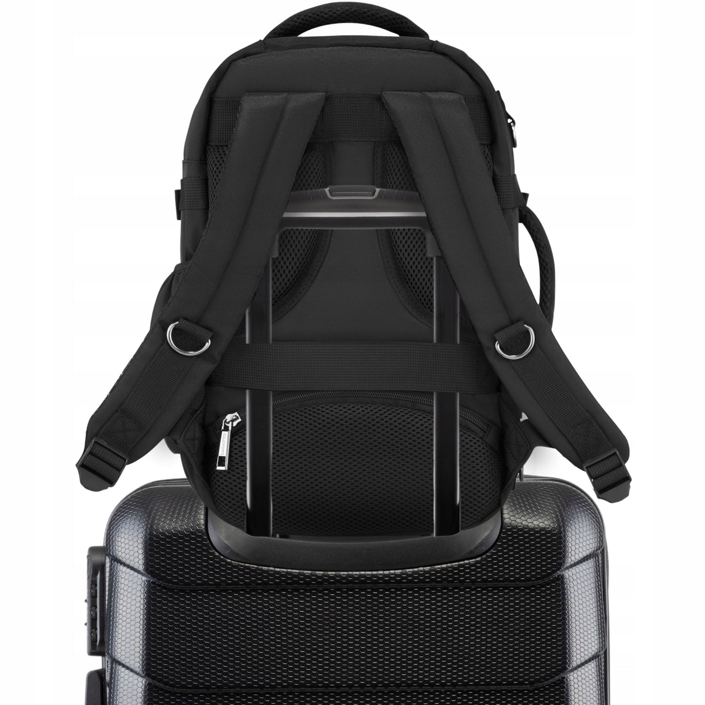 Versatile Black Airplane Backpack | Carry-On Size for Ryanair & WizzAir | ZAGATTO