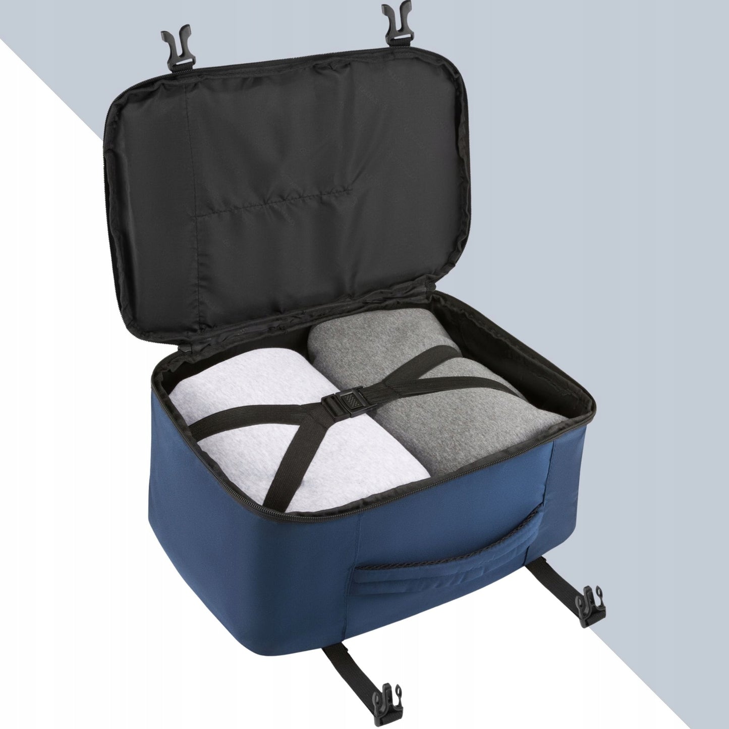 Compact Navy Blue Travel Backpack for Airplane | Fits Ryanair & WizzAir Free Carry-On | ZAGATTO®