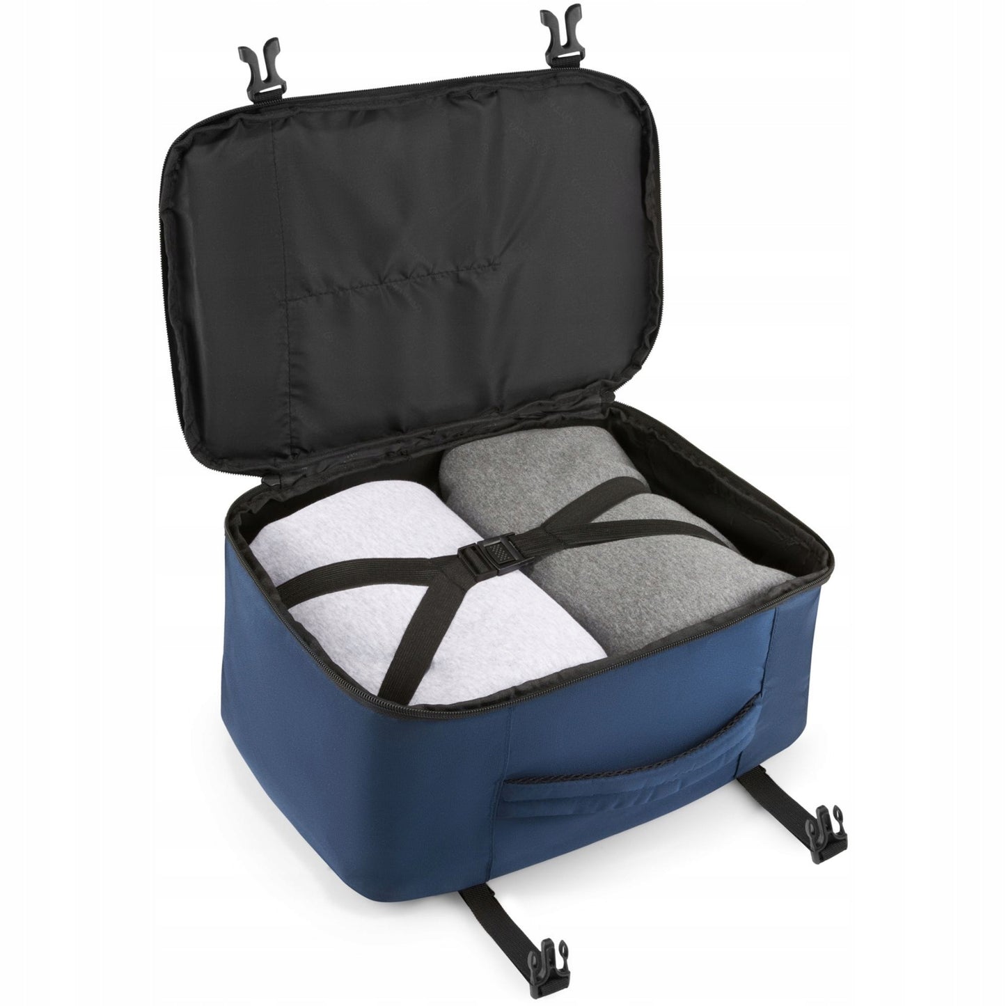 Compact Navy Blue Travel Backpack for Airplane | Fits Ryanair & WizzAir Free Carry-On | ZAGATTO®