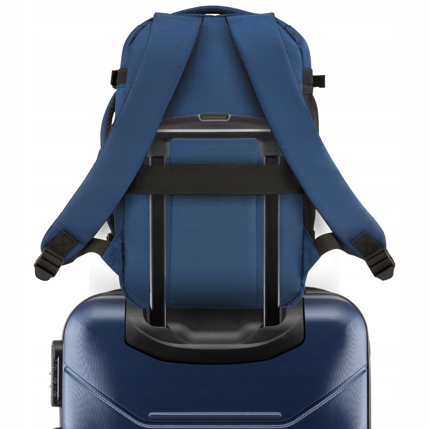 Compact Navy Blue Travel Backpack for Airplane | Fits Ryanair & WizzAir Free Carry-On | ZAGATTO®