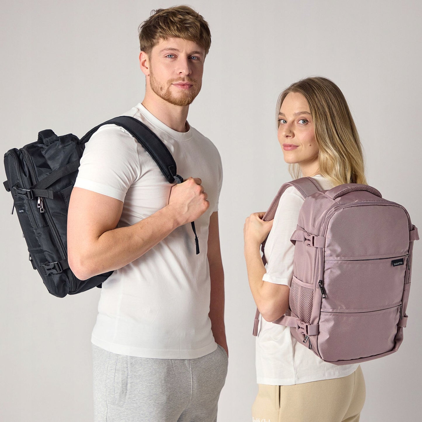 Zagatto Pink Travel Backpack 40x20x25 Ryanair WizzAir Cabin Bag Women’s Hand Luggage