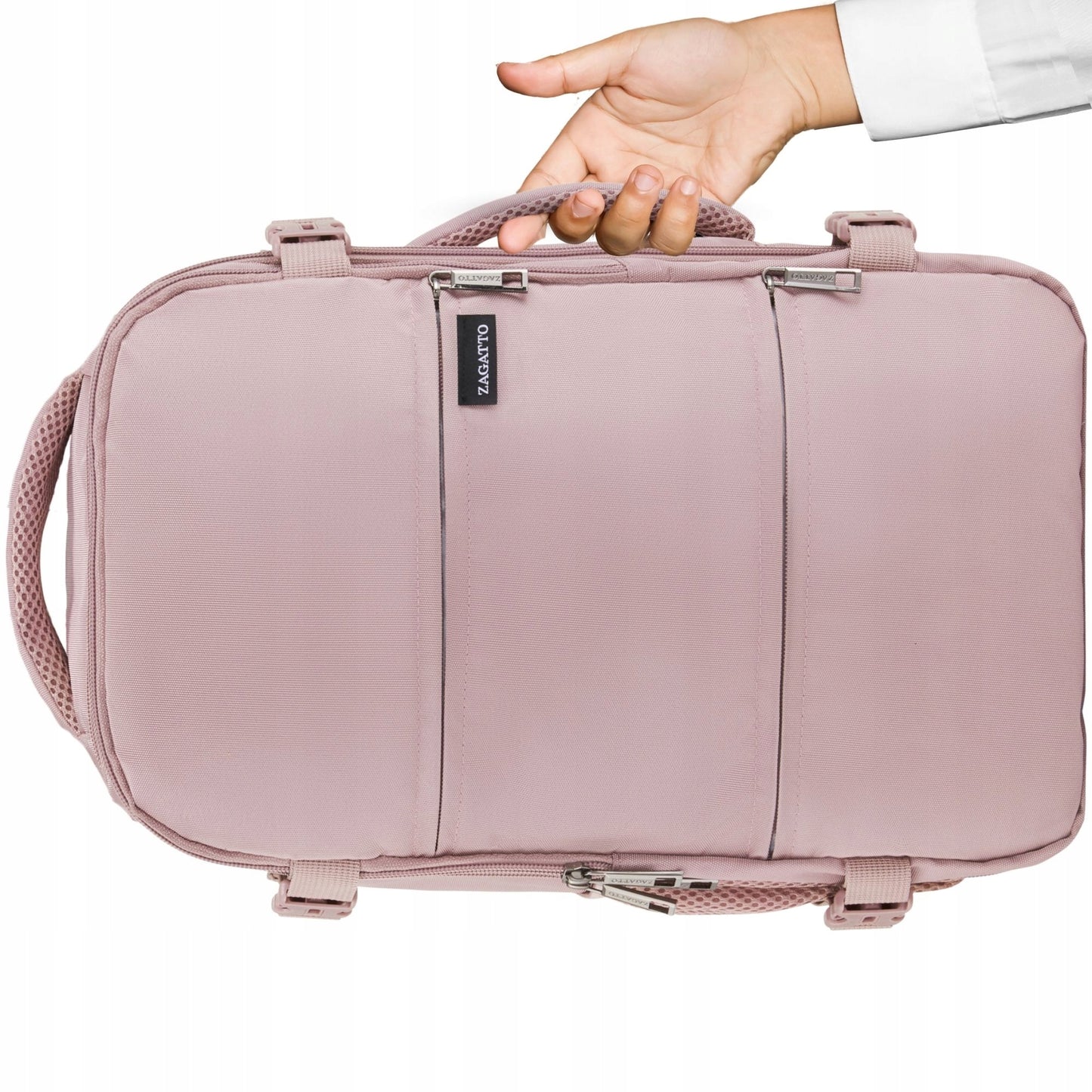 Zagatto Pink Travel Backpack 40x20x25 Ryanair WizzAir Cabin Bag Women’s Hand Luggage