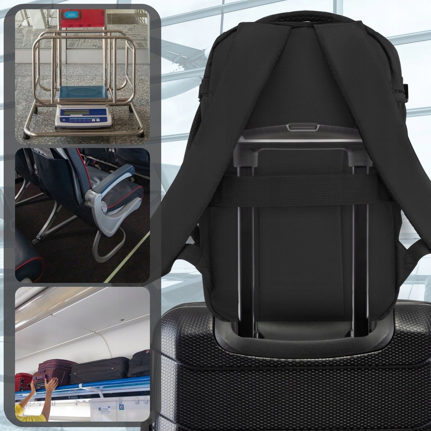 Compact Carry-On Backpack 40x25x20 for Ryanair & WizzAir | ZAGATTO Travel Bag