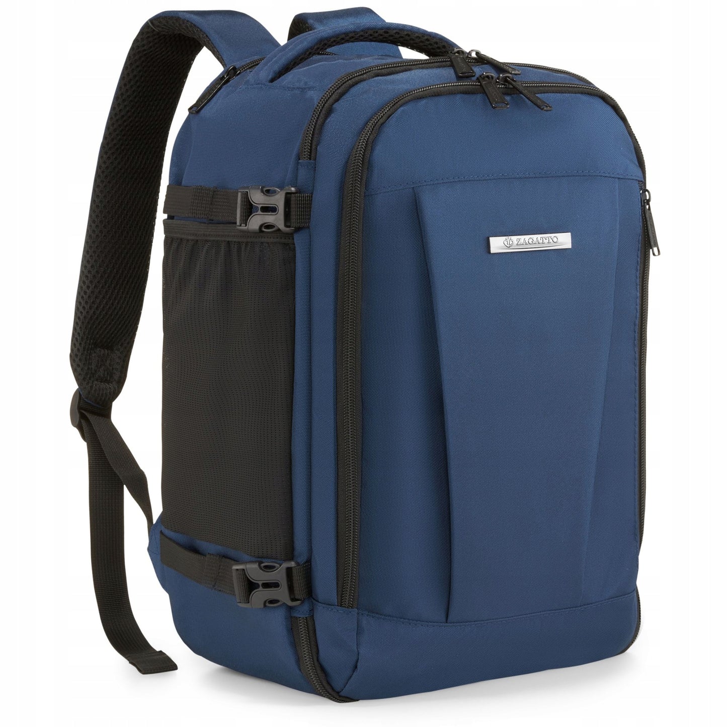 Compact Navy Blue Travel Backpack for Airplane | Fits Ryanair & WizzAir Free Carry-On | ZAGATTO®