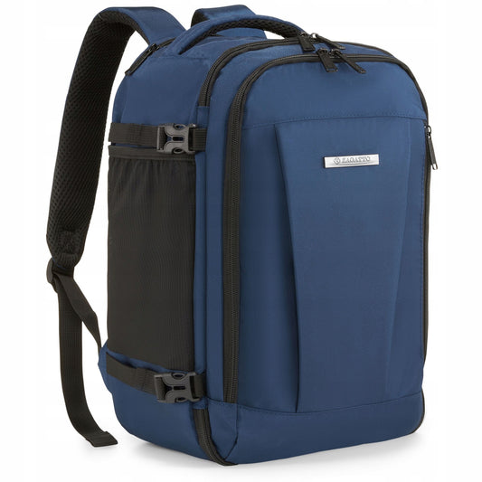 Compact Navy Blue Travel Backpack for Airplane | Fits Ryanair & WizzAir Free Carry-On | ZAGATTO®