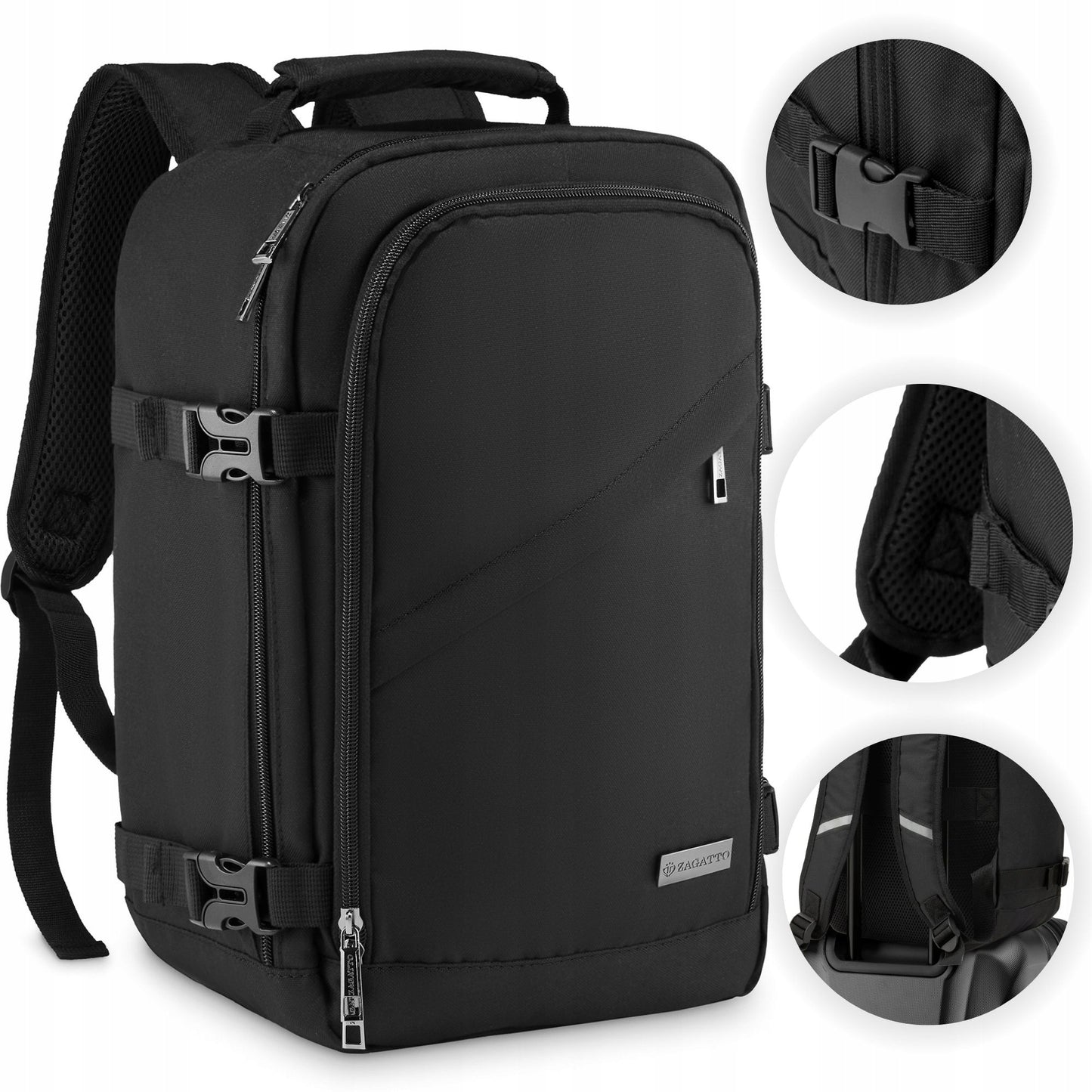 Lightweight Cabin Backpack for Ryanair & WizzAir – Zagatto | 40x20x25 cm